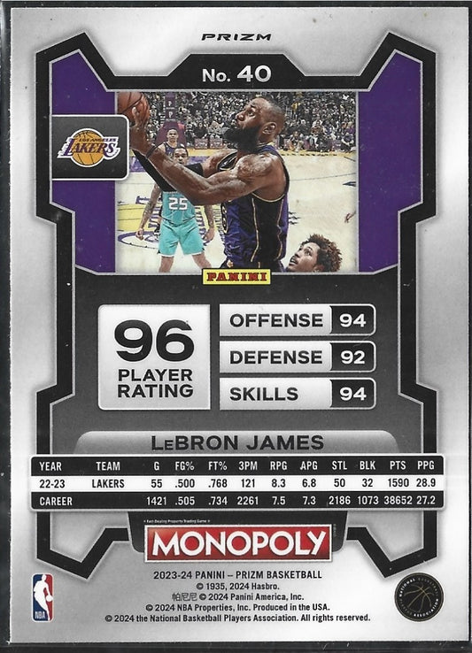 Lebron James Monopoly Free Parking