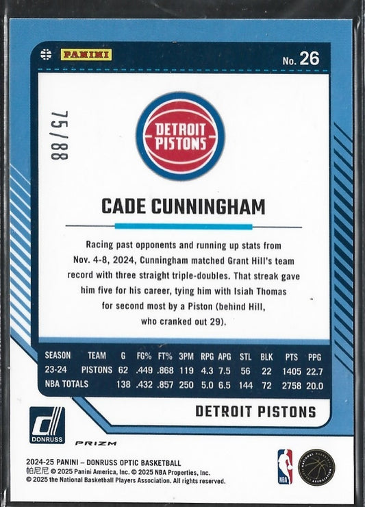 Cade Cunningham Optic Red Choice /88