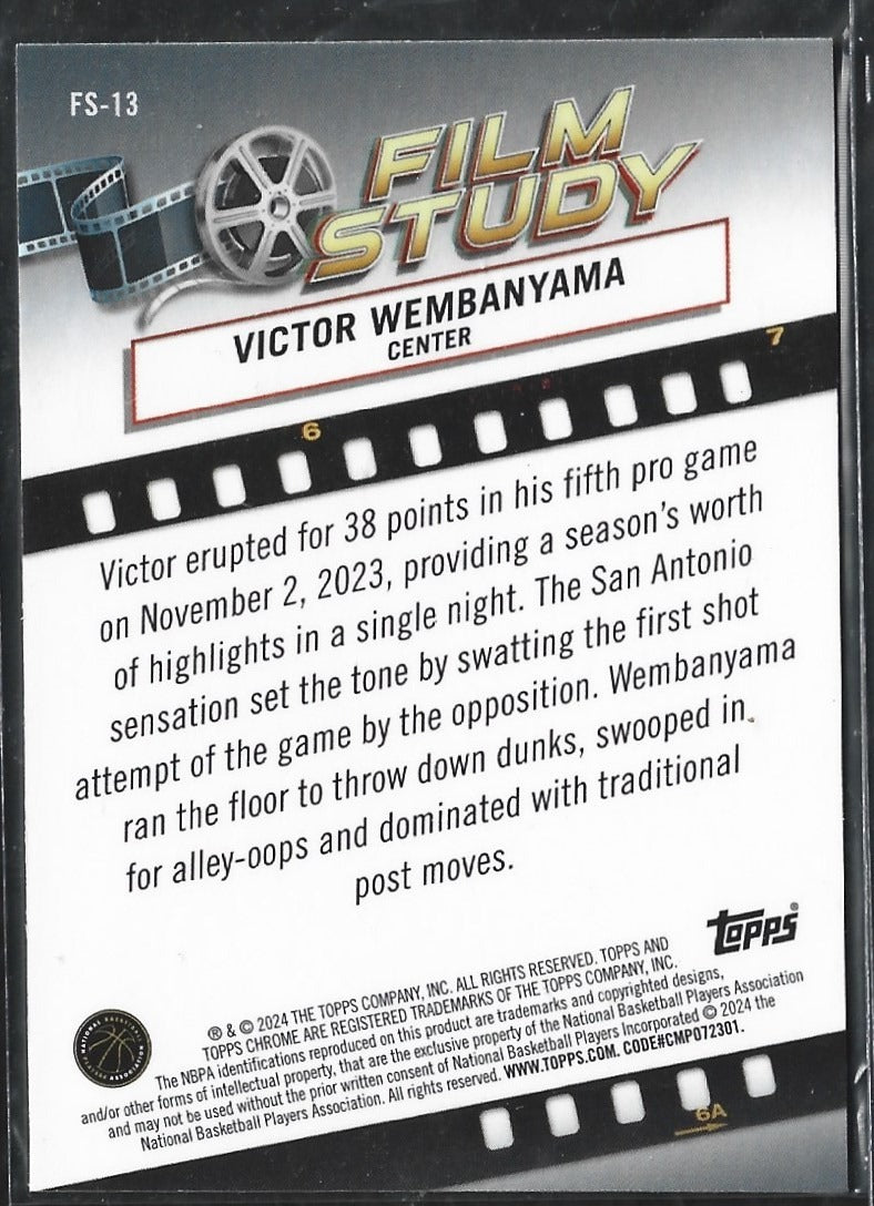 Victor Wembanyama Film Study Green Refractor