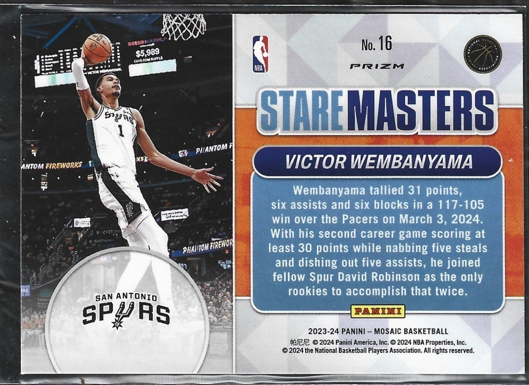 Victor Wembanyama Stare Masters Mosaic