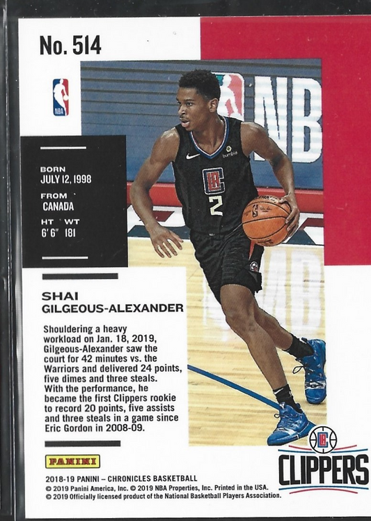 Shai Gilgeous-Alexander Chronicles Chrome