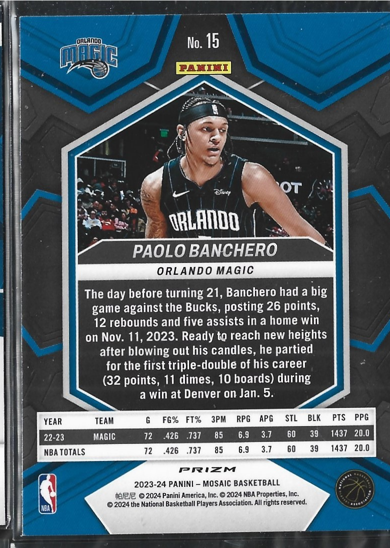 Paolo Banchero Mosaic Yellow