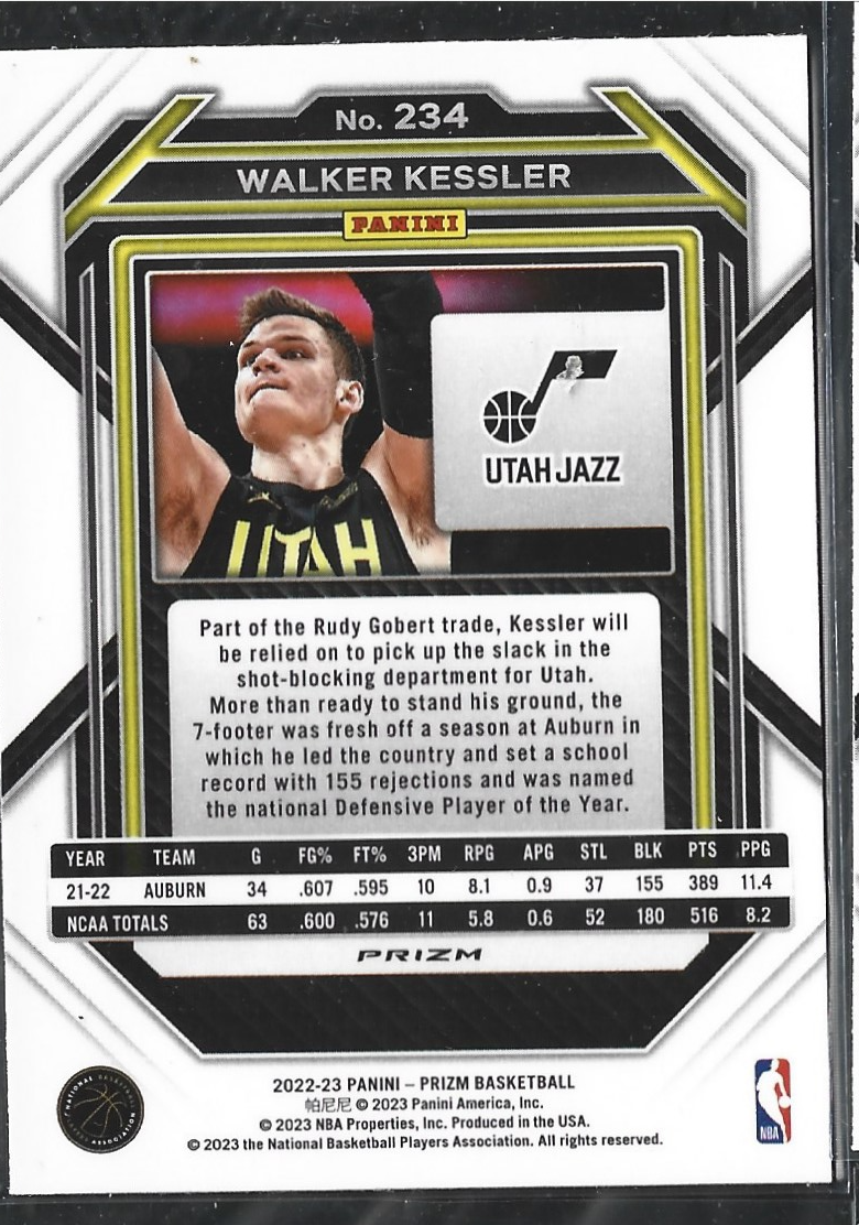 Walker Kessler Prizm Red Cracked Ice