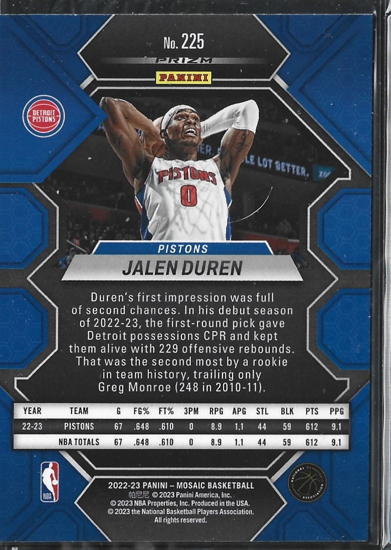 Jalen Duren Mosaic Silver