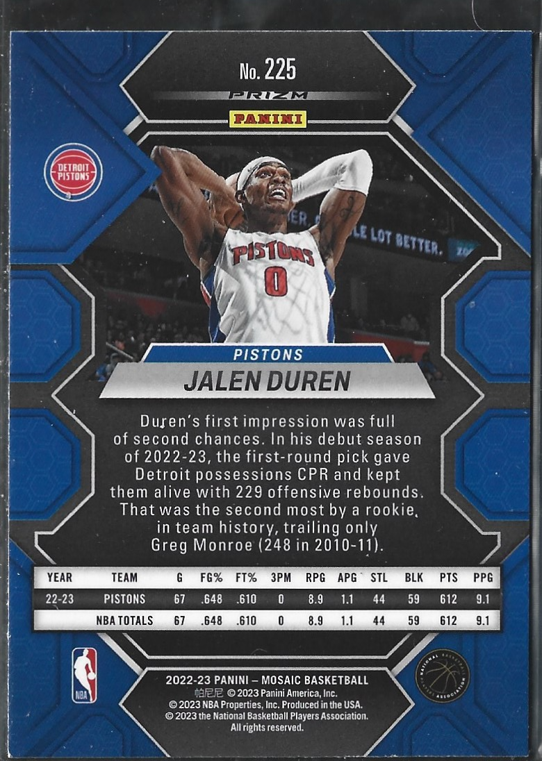 Jalen Duren Mosaic Green