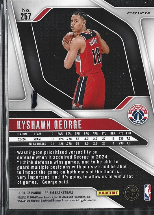 Kyshawn George Prizm Red Cracked Ice