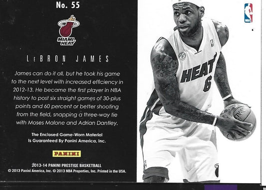 Lebron James Prestige Bonus Shots Game Used