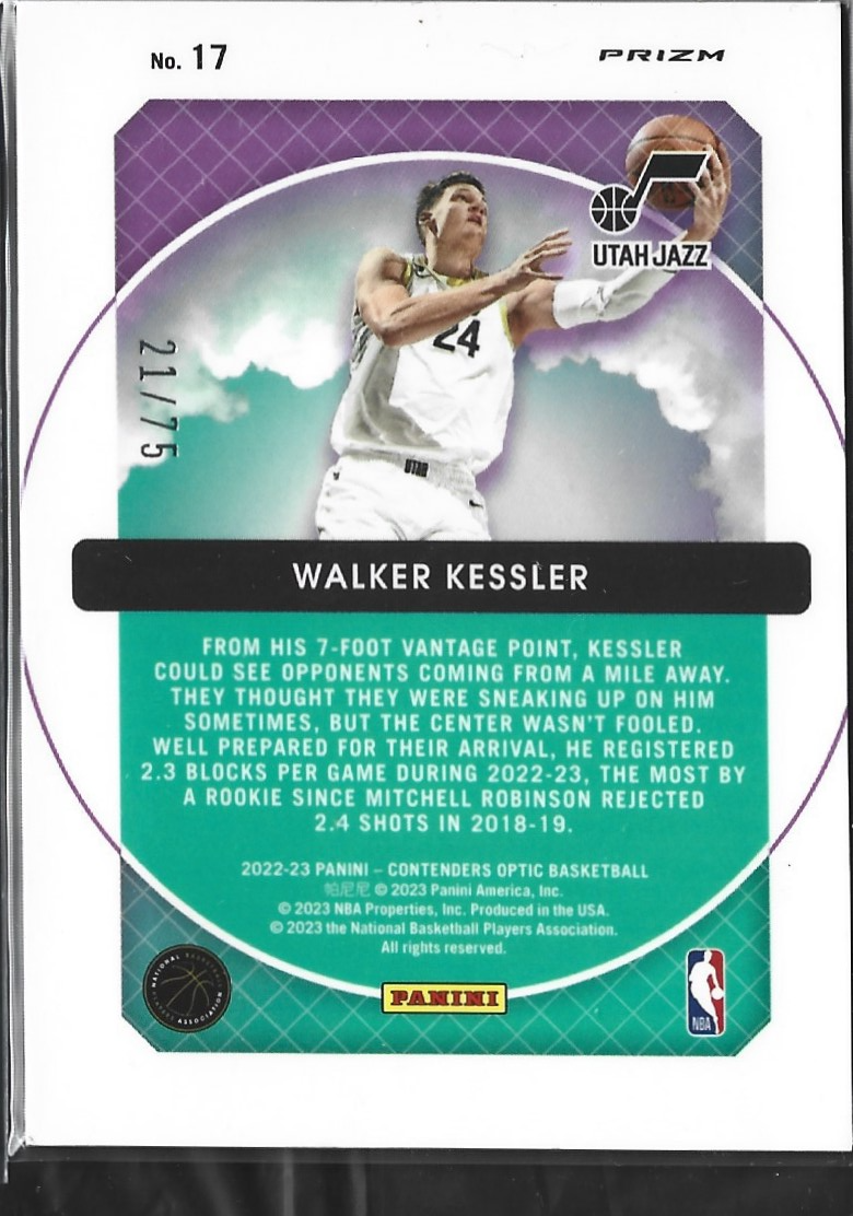 Walker Kessler Hoop Dreams Blue Cracked Ice /75