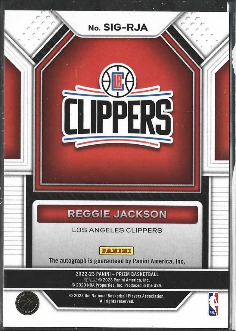 Reggie Jackson Prizm Signatures Auto