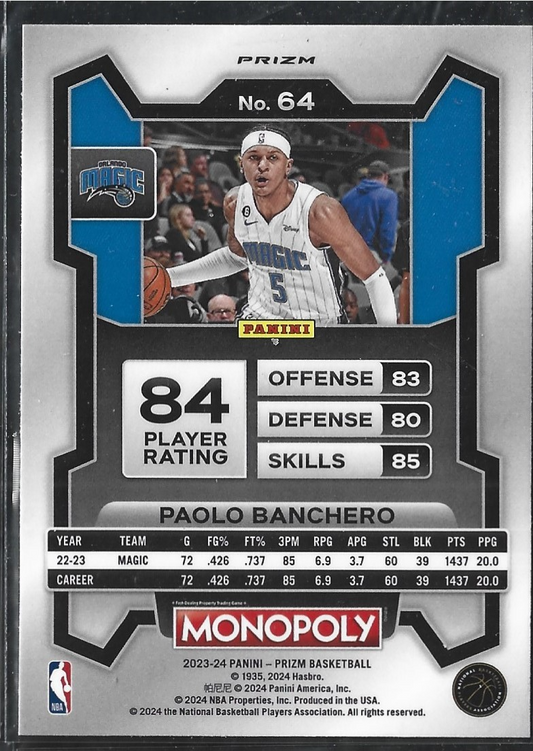 Paolo Banchero Monopoly Free Parking