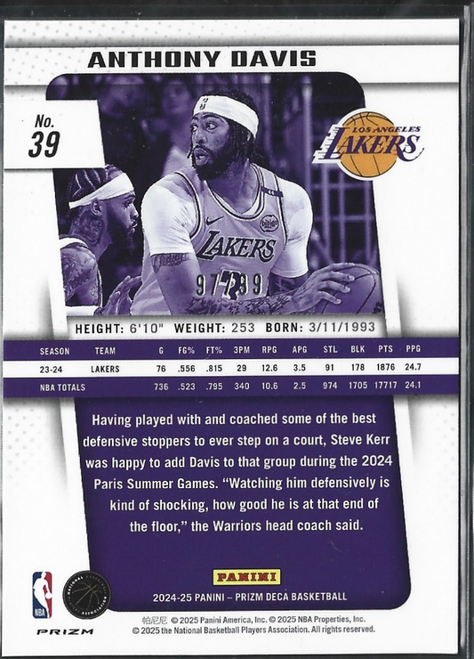 Anthony Davis Prizm Deca Purple /99