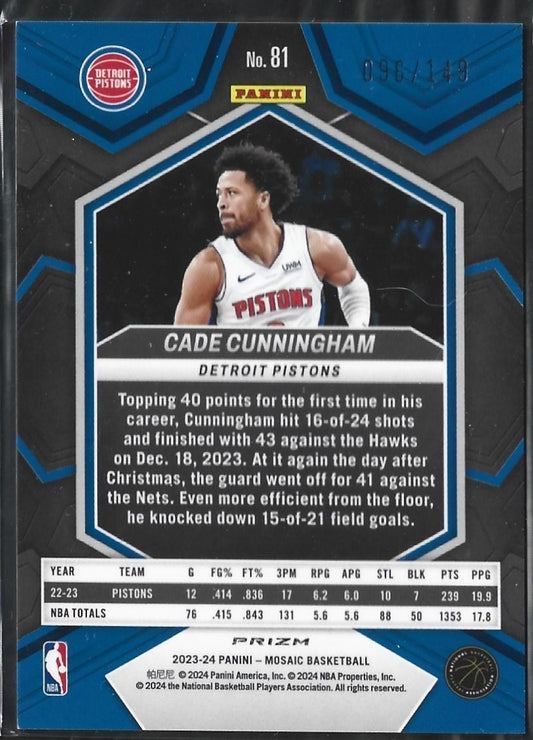 Cade Cunningham Mosaic Pink /199