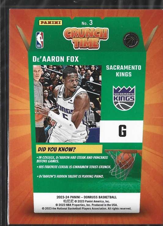 De'Aaron Fox Crunch Time Red Fireworks /25