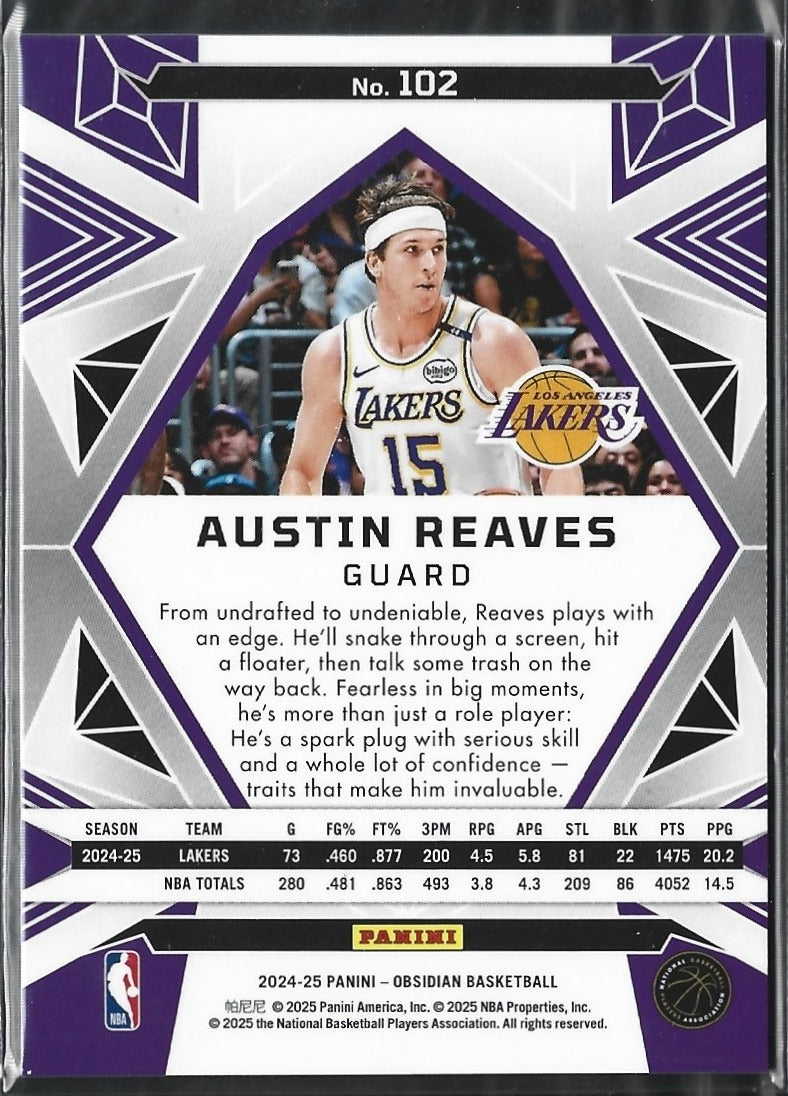 Austin Reaves Obsidian Pulsar