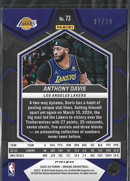 Anthony Davis Mosaic Purple /99