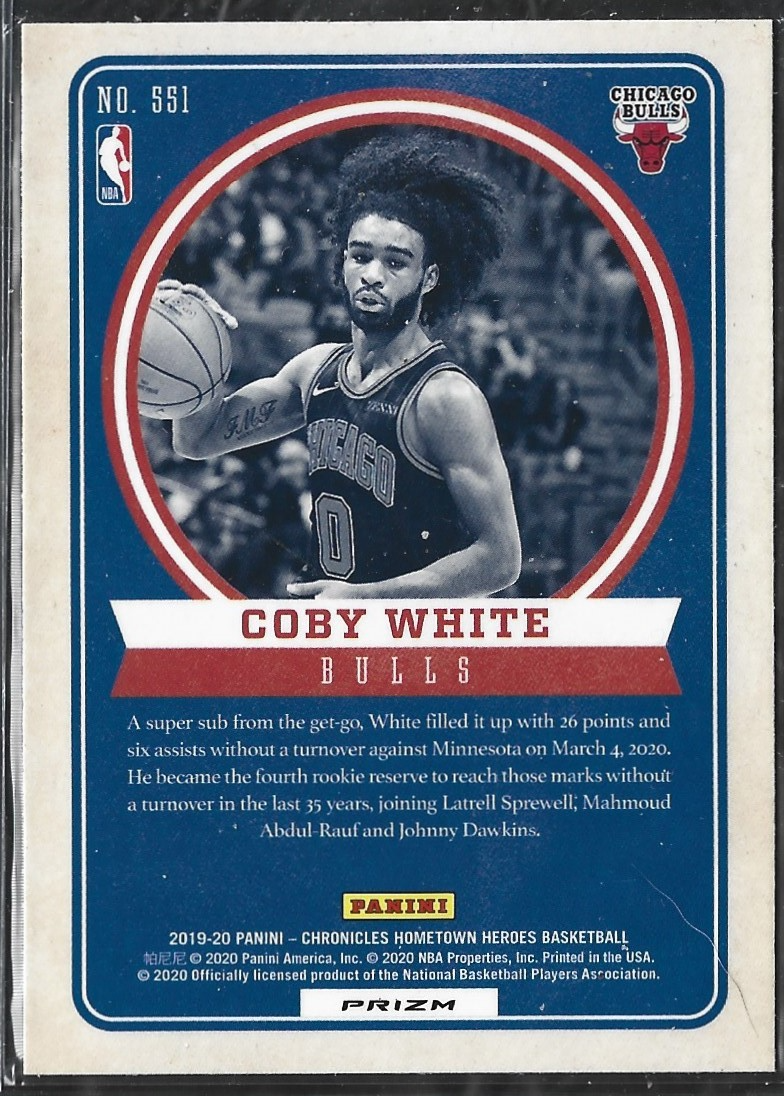 Coby White Hometown Heroes Silver