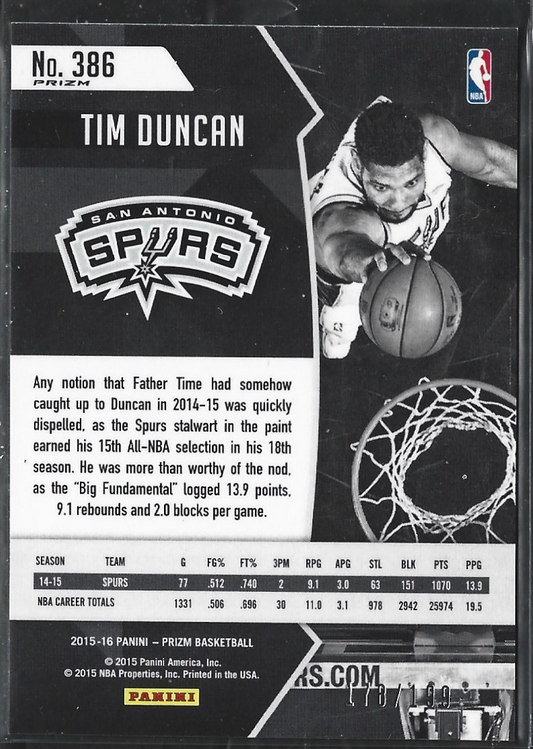 Tim Duncan 2014-15 All-NBA Third Team Teal /199