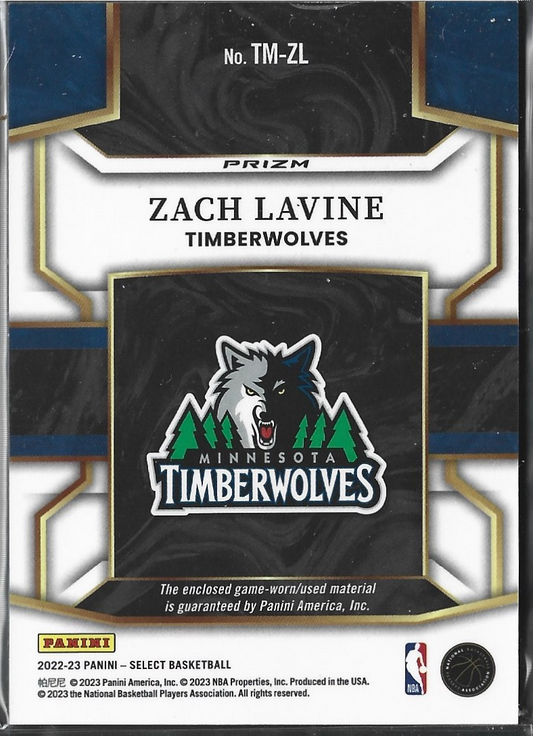 Zach Lavine Throwback Memorabilia Game Used
