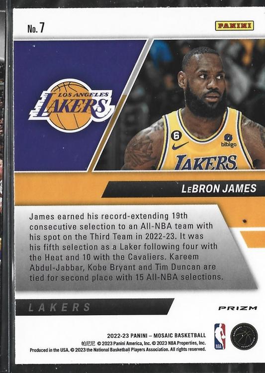 Lebron James Stare Masters Silver Mosaic