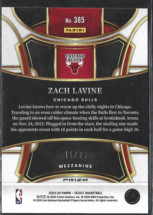 Zach Lavine Premier Diecut Orange /65