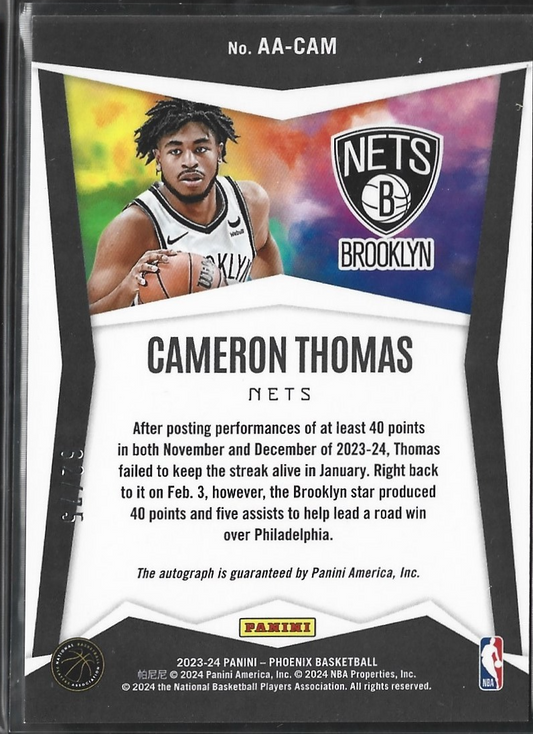 Cameron Thomas Ascension Auto /75