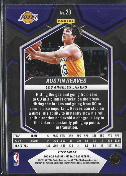 Austin Reaves Mosaic Silver Mosaic