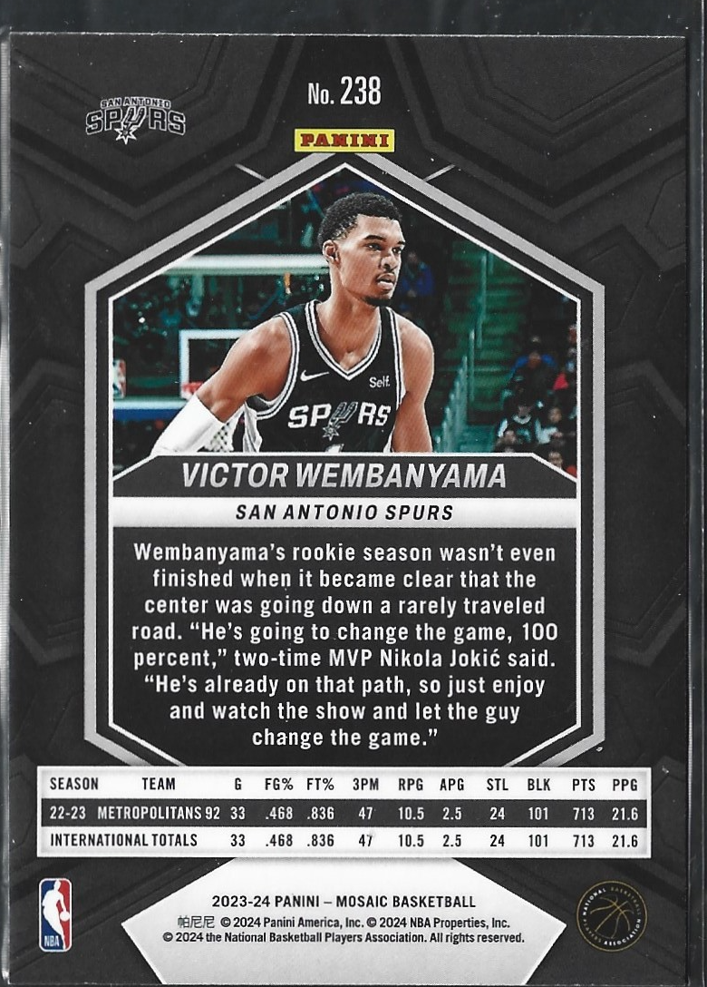 Victor Wembanyama Mosaic Rookie