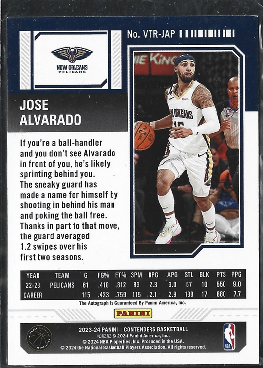 Jose Alvarado Veteran Ticket Auto