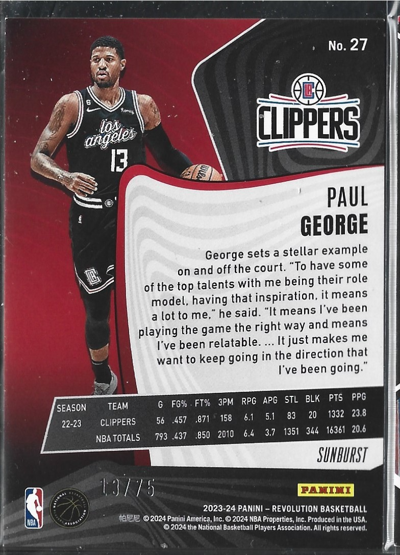 Paul George Revolution Sunburst /75