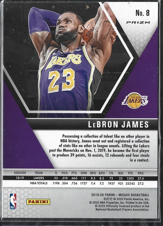 Lebron James Mosaic Red Blue Reactive