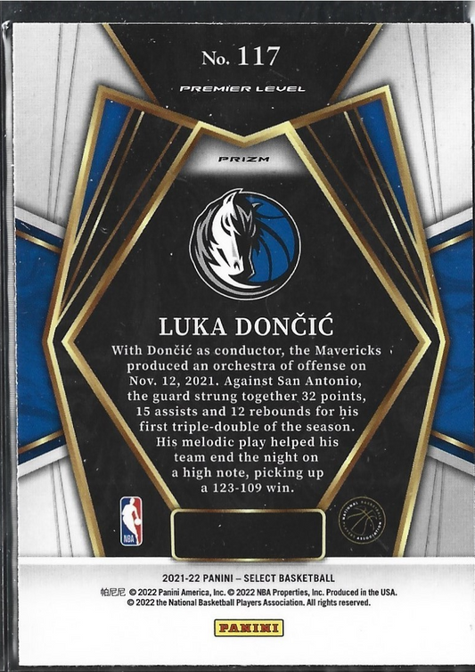 Luka Doncic Select Premier Orange Flash