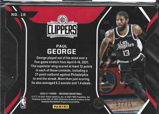 Paul George Pitch Black Diecut /75