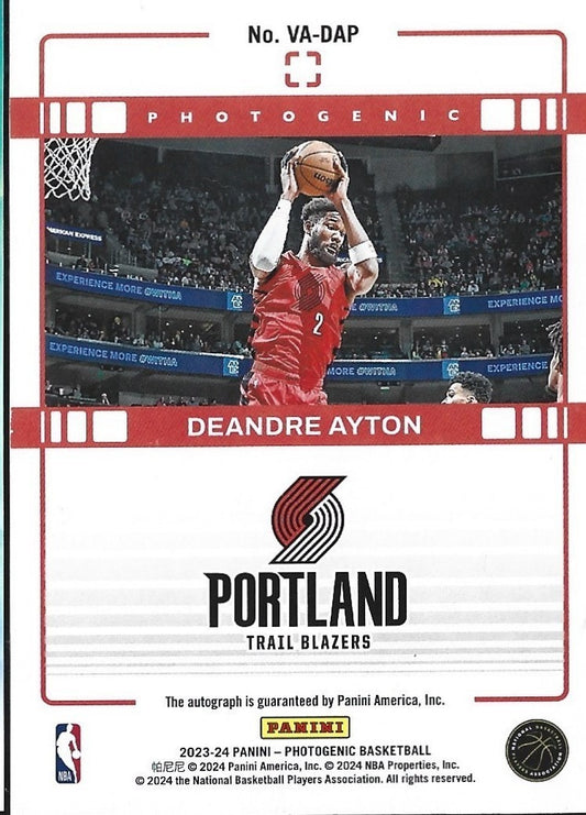 DeAndre Ayton Photogenic Cracked Ice Auto /75