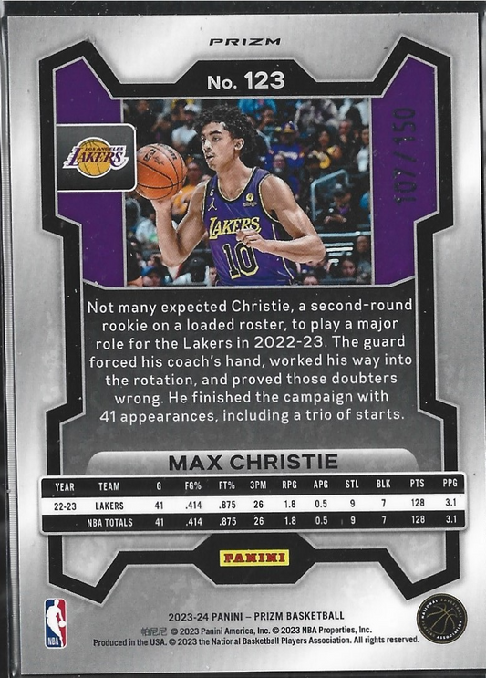 Max Christie Prizm Blue Disco /150