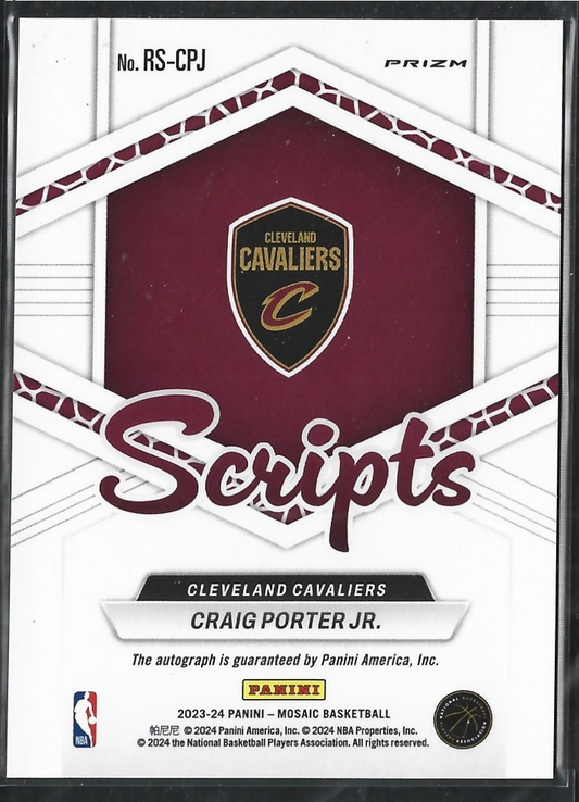 Craig Porter Jr. Rookie Scripts