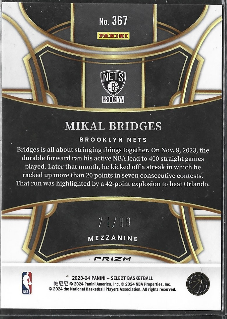 Mikal Bridges Mezzanine Blue Tectonic /99