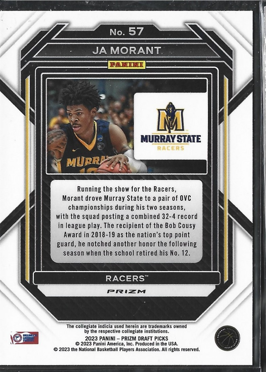 Ja Morant Prizm Draft Picks Red Cracked Ice
