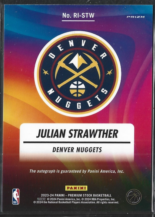 Julian Strawther Rookie Ink Cracked Ice Auto