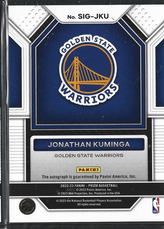 Jonathan Kuminga Prizm Signatures Auto