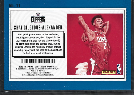 Shai Gilgeous-Alexander Lottery Ticket RC