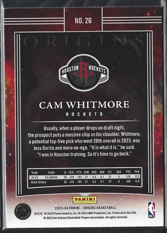 Cam Whitmore Origins