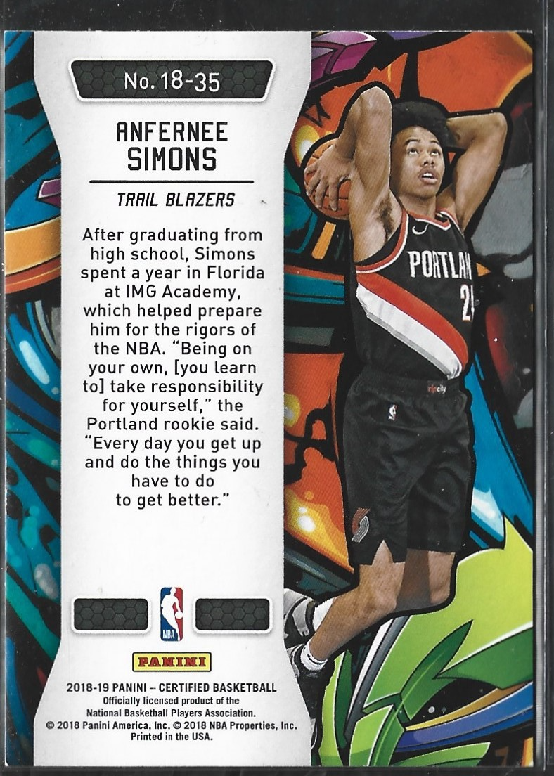 Anfernee Simons Certified Graffiti RC