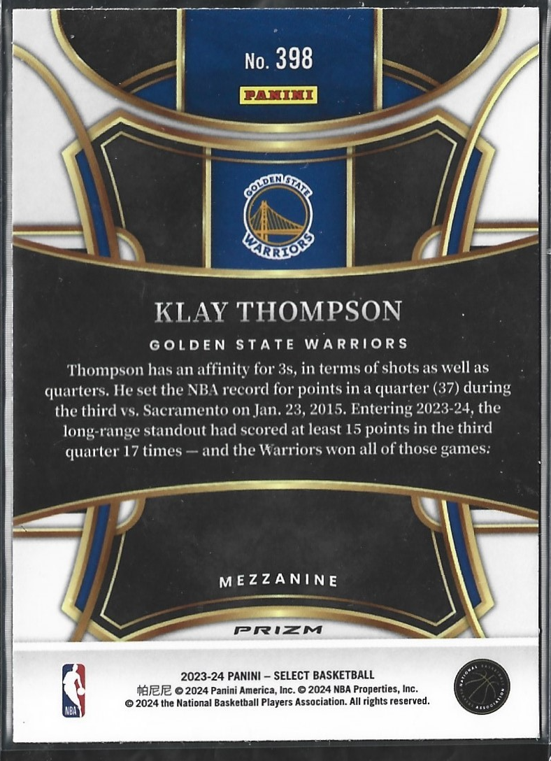 Klay Thompson Mezzanine Blue Cracked Ice