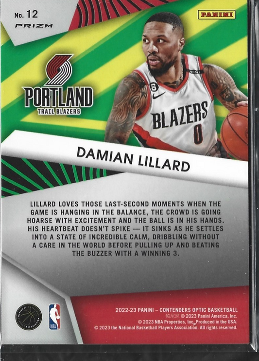 Damian Lillard Optic Illusions Red Cracked Ice