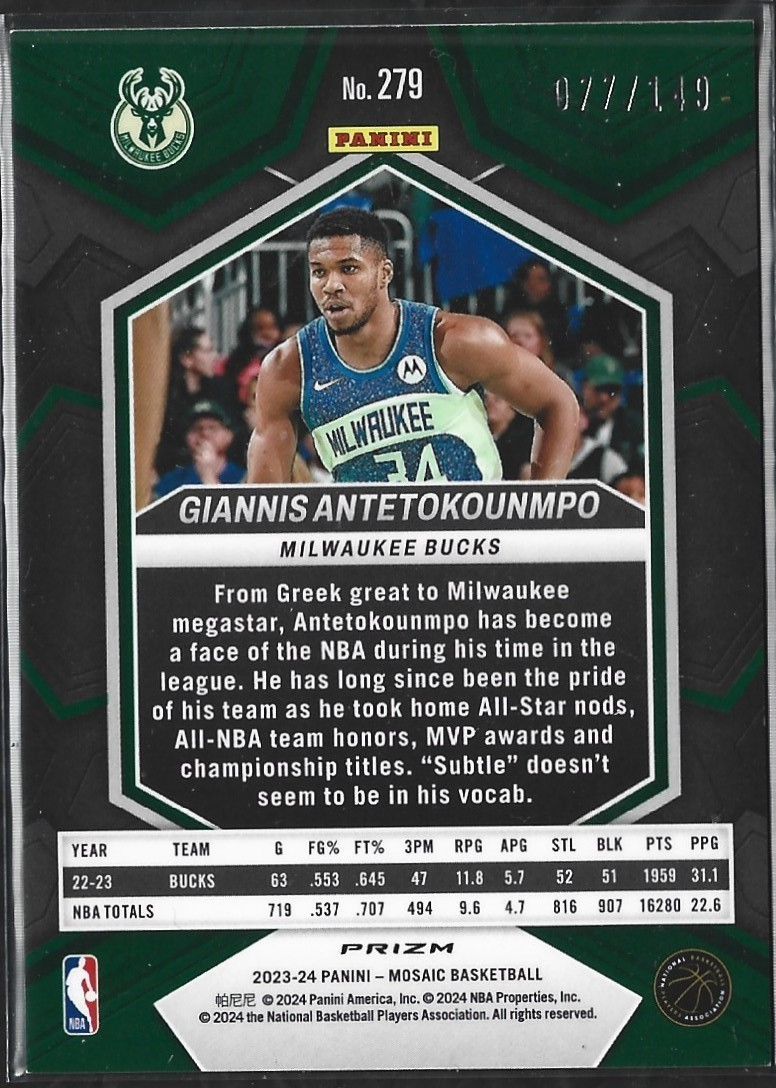 Giannis Antetokounmpo City Edition Pink /149