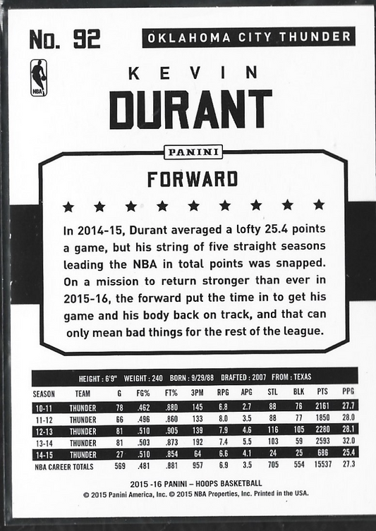 Kevin Durant Hoops Artist Proof /99