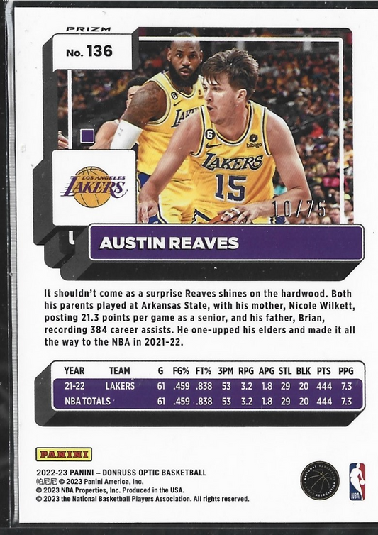 Austin Reaves Optic Red Disco /75