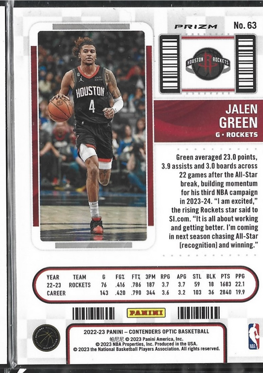 Jalen Green Season Ticket Red