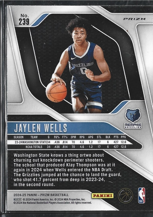 Jaylen Wells Prizm Red Cracked Ice