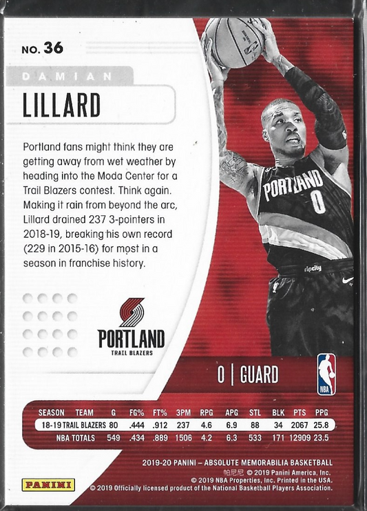 Damian Lillard Absolute Memorabilia /75